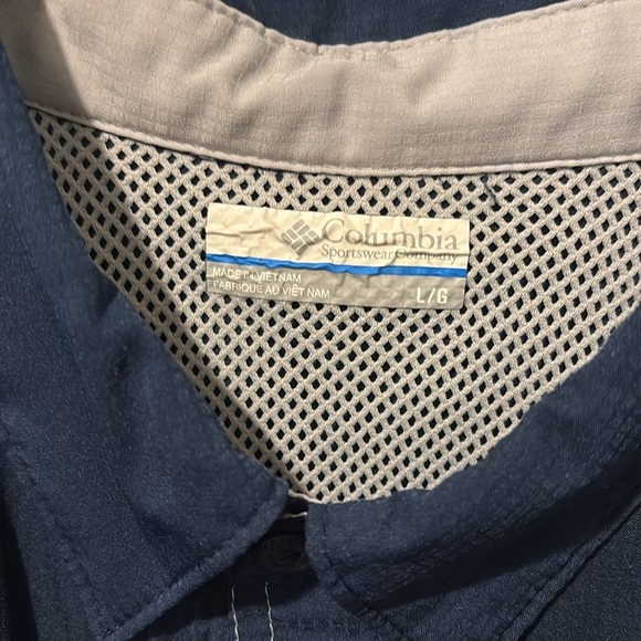 Columbia Mens Short Sleeve Button Down Shirt Large - Picture 4 of 5